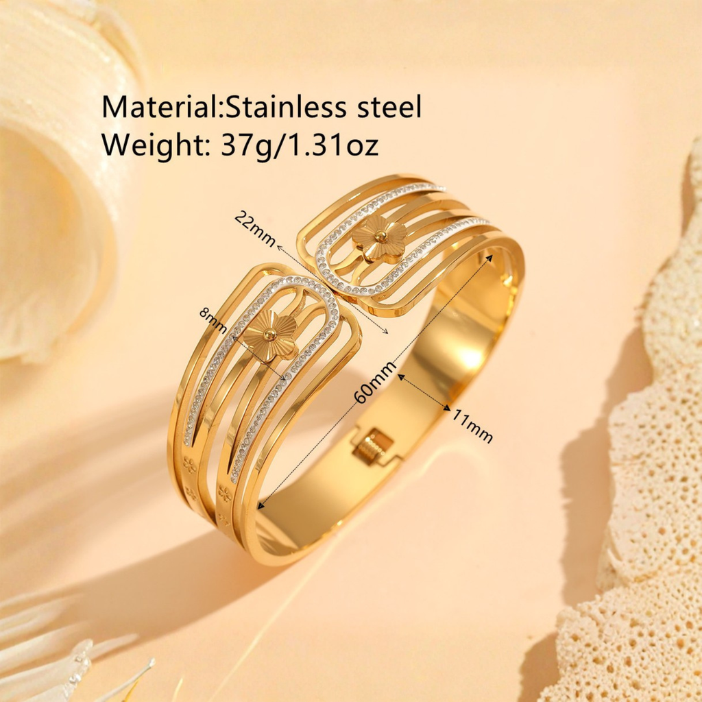 Fleur Éclat Crystal Bangle