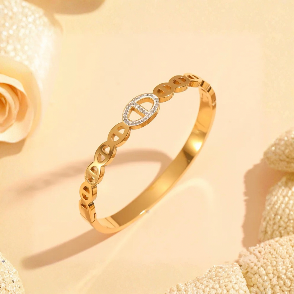 Fleur Éclat Crystal Bangle