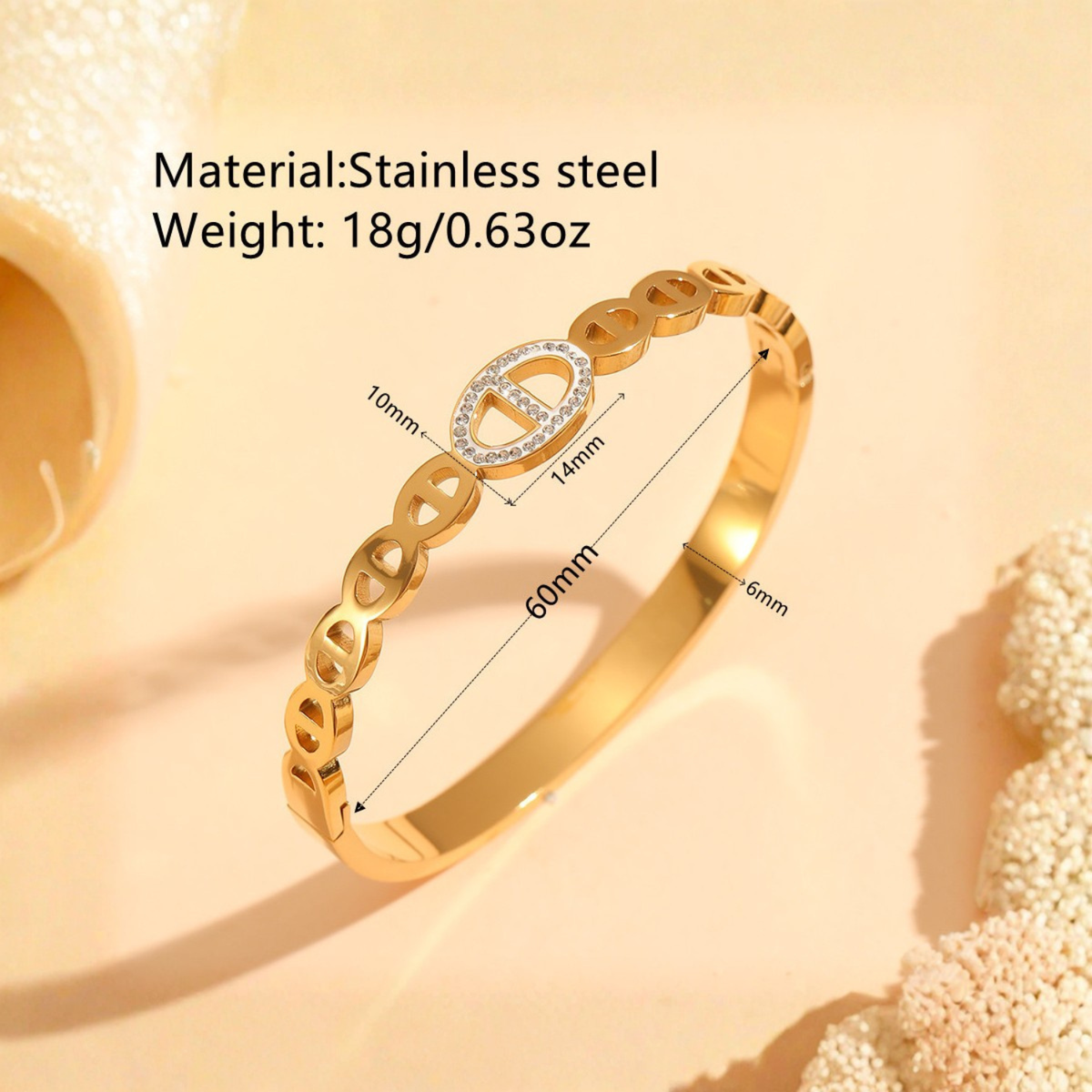 Fleur Éclat Crystal Bangle