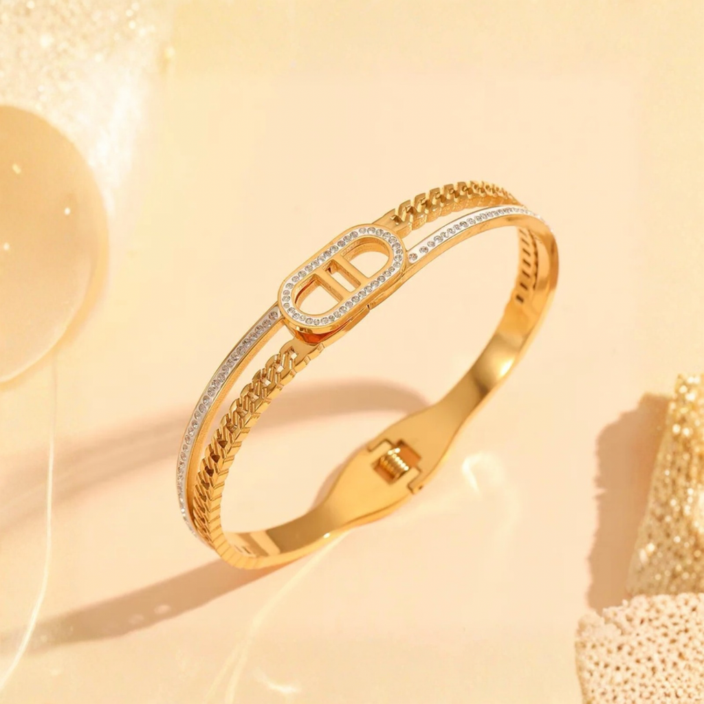 Fleur Éclat Crystal Bangle