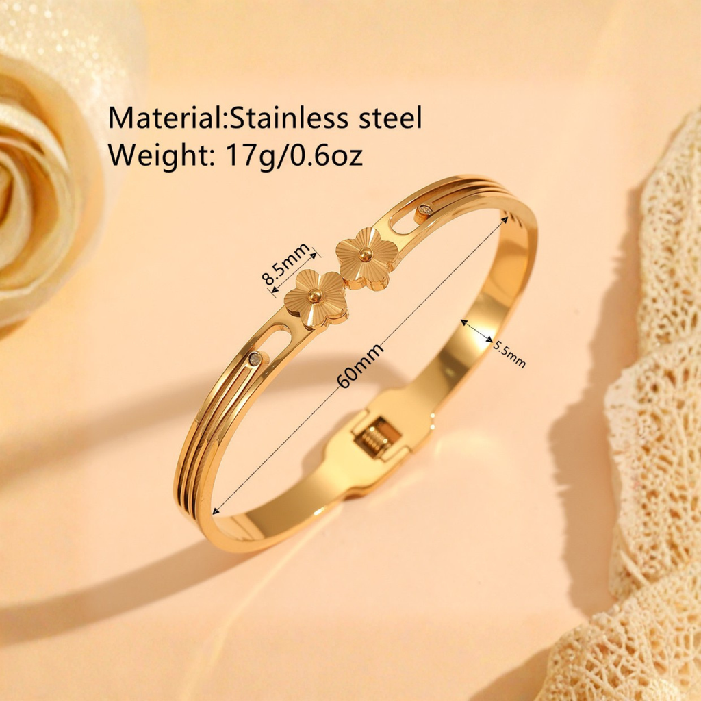 Fleur Éclat Crystal Bangle