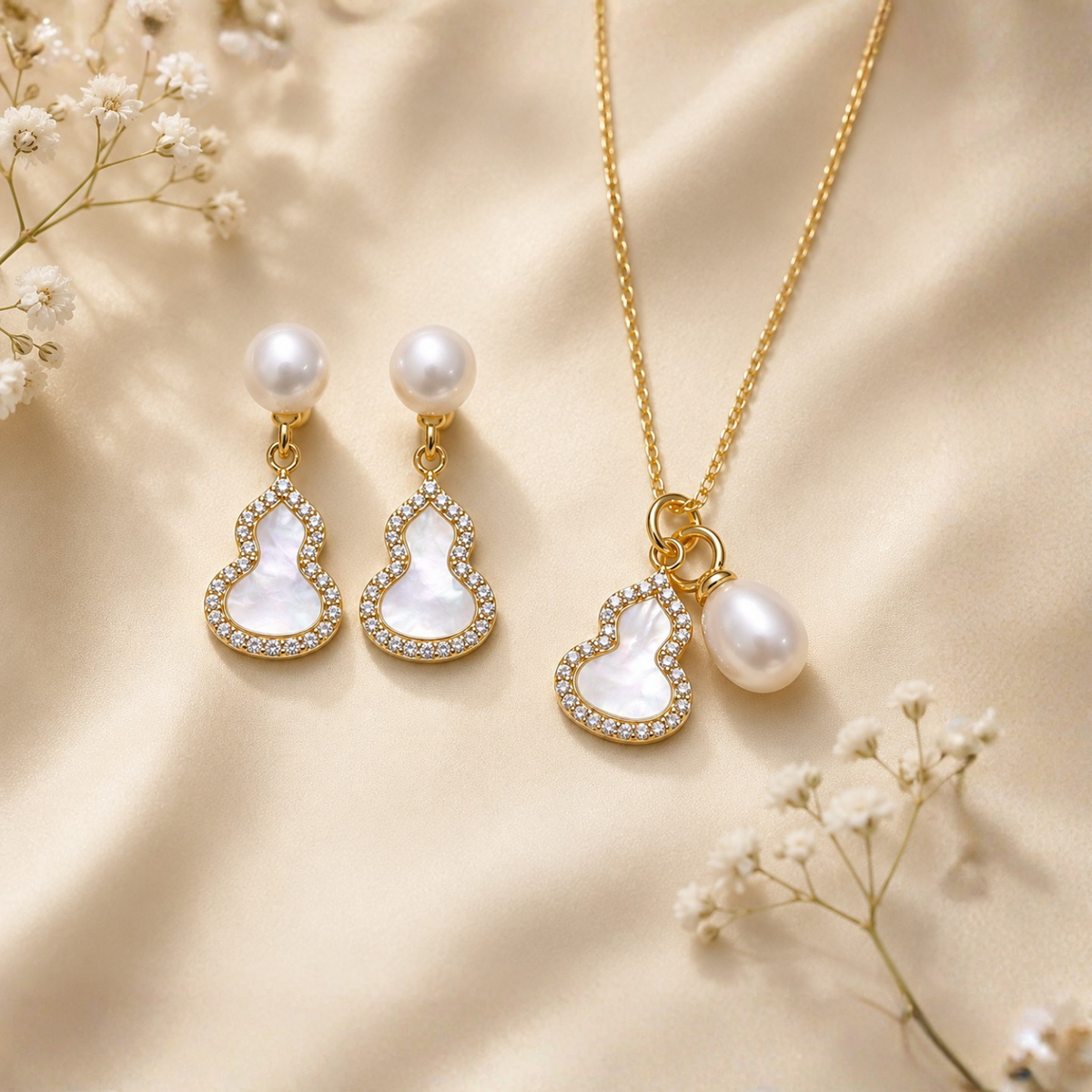 Elowyn™ Pearl Elegance Jewellery Set